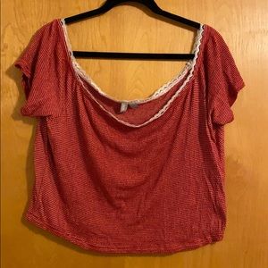 Off the shoulder crop top